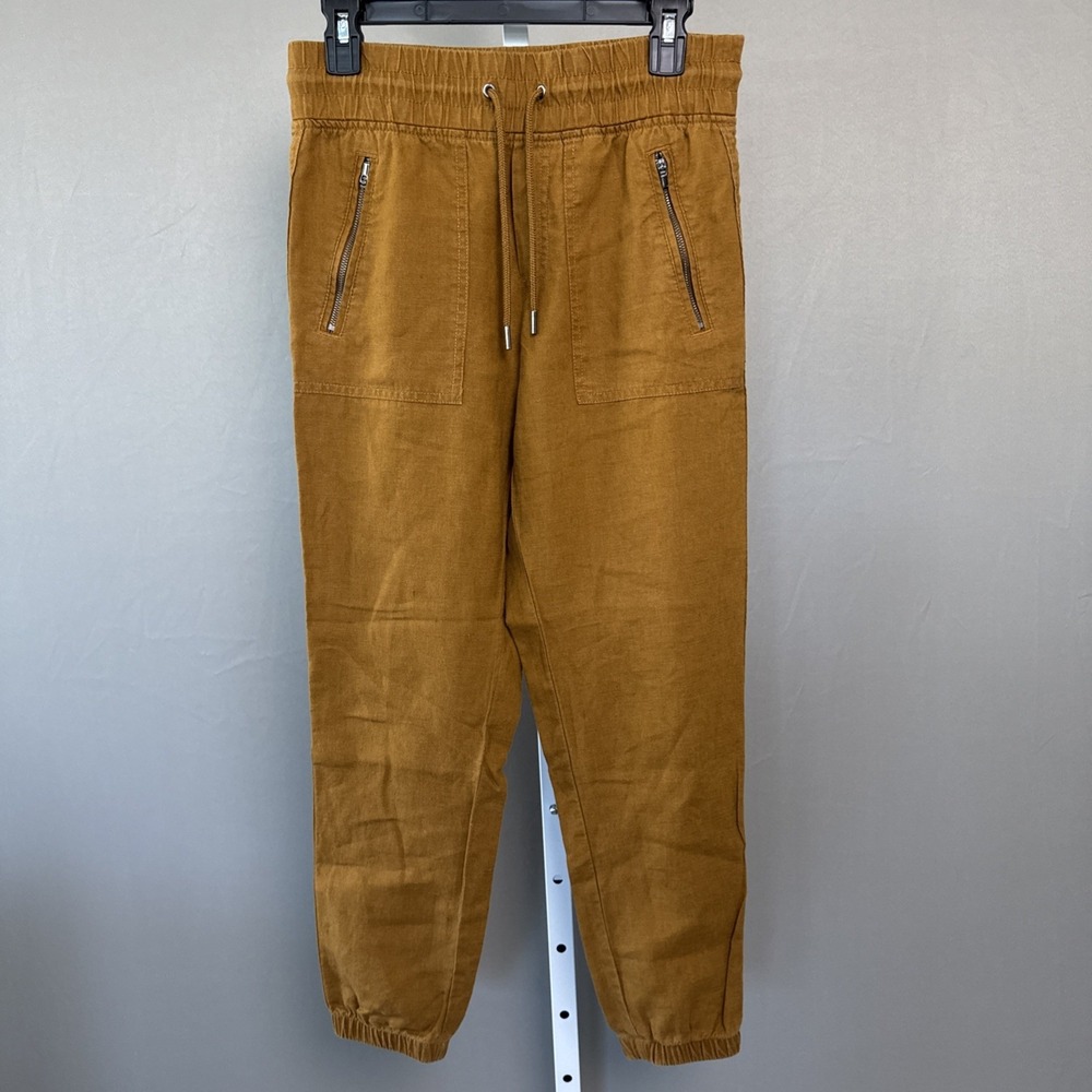 Athleta Cabo Linen Jogger Size 0 - 100% Linen in Rust - Picture 1 of 9